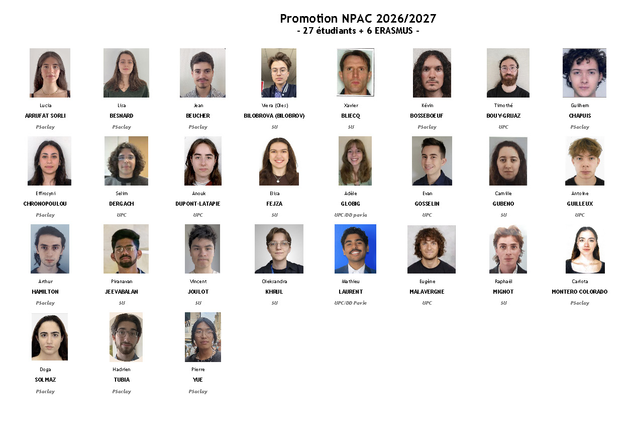 Trombinoscope 2026/2027